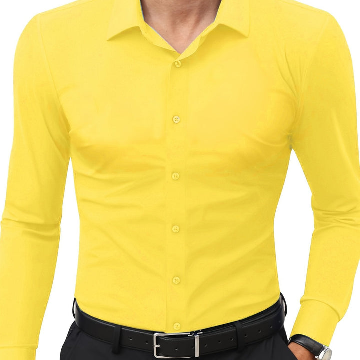 Levoire | Slim Fit Stretch Chemise Homme Boutonnée