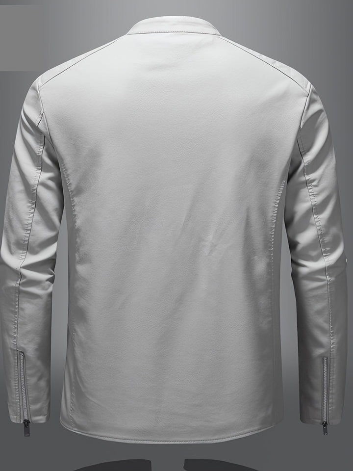 Levoire | Veste De Moto En Cuir Pu Pour Hommes Élégante Avec Poches