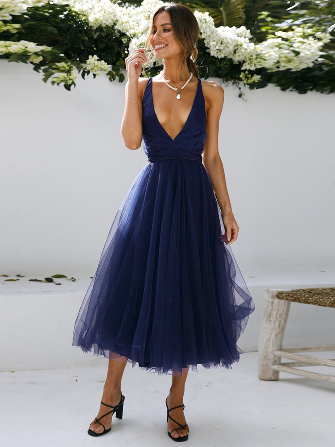 Levoire | Robe Camisole À Col Sweetheart Imprimée Liée
