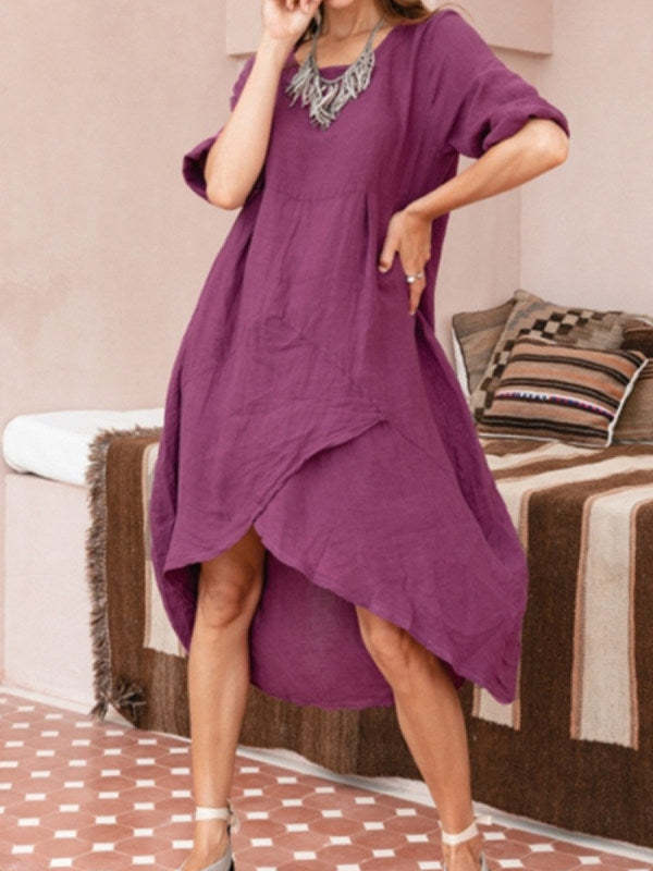 Levoire | Robe D'Automne Rétro Et Confortable Lilas