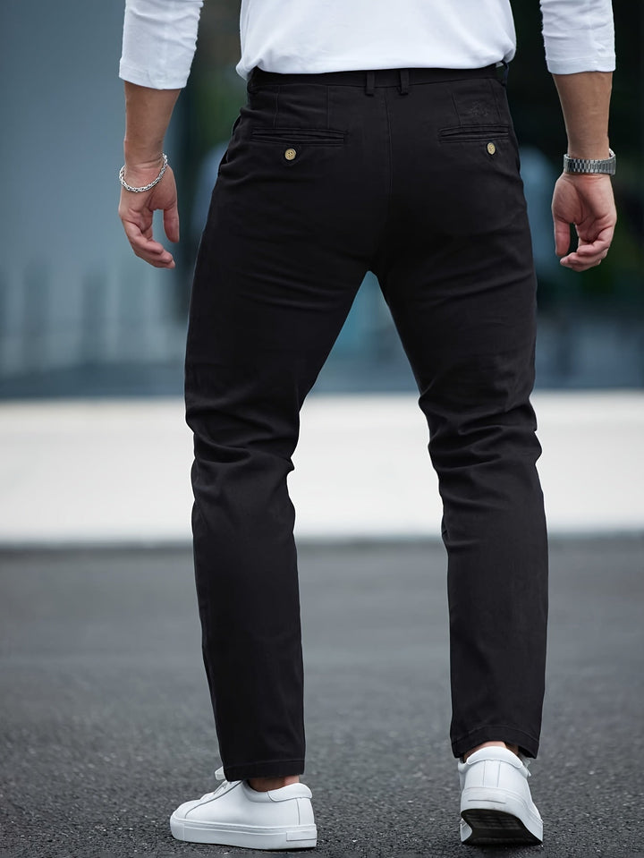 Levoire | Pantalon En Coton Slim Fit Pour Homme Avec Broderie Couleurs De Saison