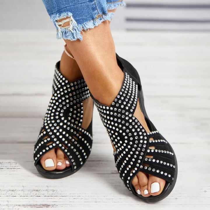 Levoire | Sandales Décorées De Strass Levoire | Open Toe