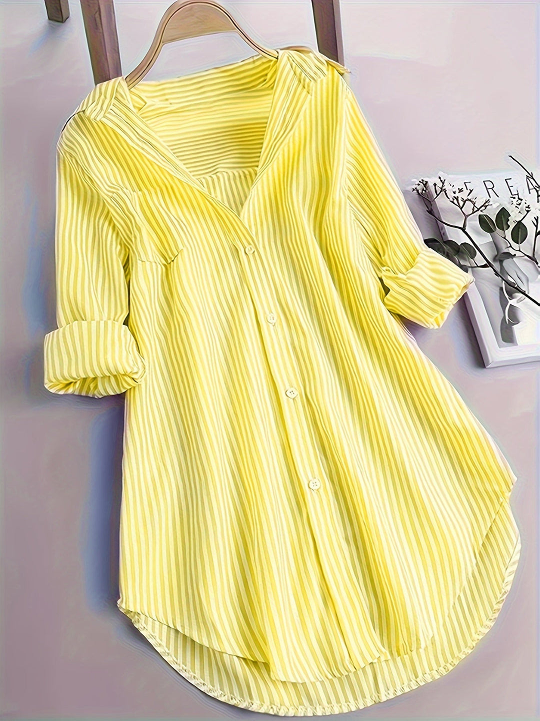 Levoire | Blouse Avec Motif Rayé Jaune