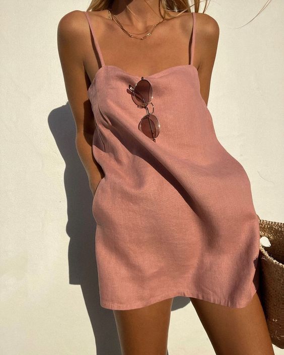 Levoire | Robe Mini Été Pour Femmes Alyssa Rose clair