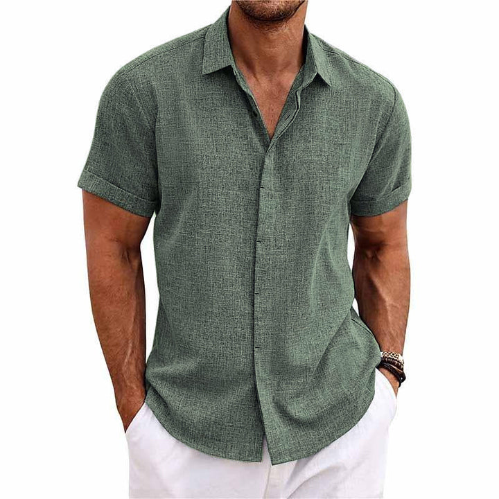Levoire | Chemise En Lin Fr Homme Vert armée