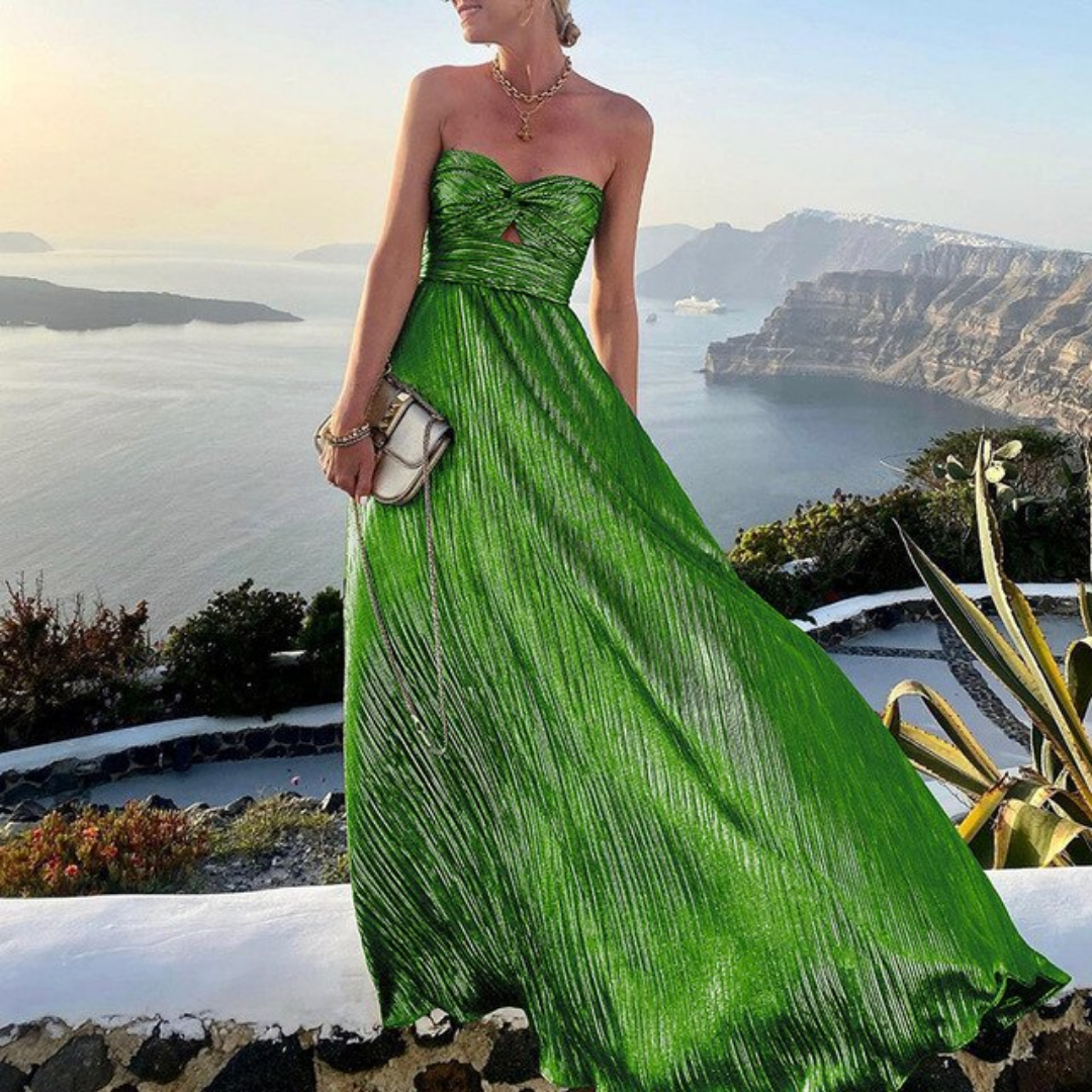 Levoire | Robe de fête longue tube pour femmes Vert