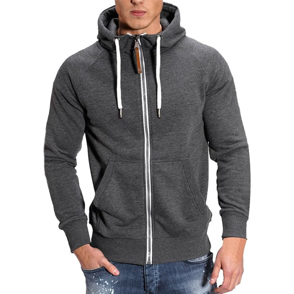 Levoire | Gilet À Capuche Stylé Pour Hommes Gris foncé