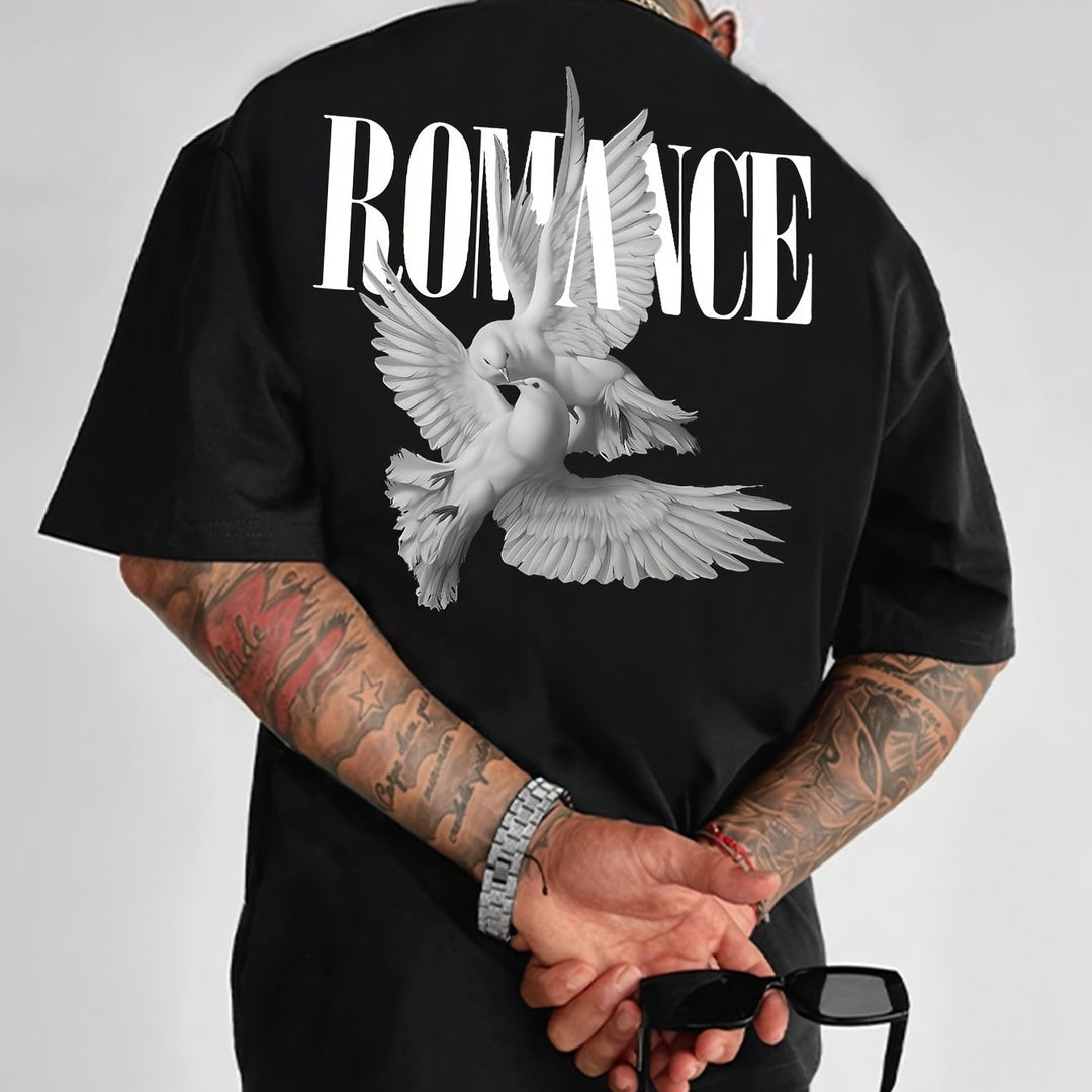 Levoire | T-Shirt En Coton Pour Hommes Avec Motif Alphabétique Et Col Rond