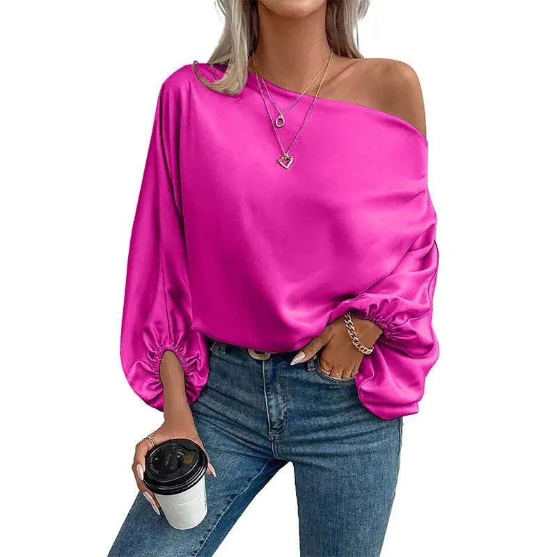 Levoire | Chemise asymétrique avec col en V Rose rosaire