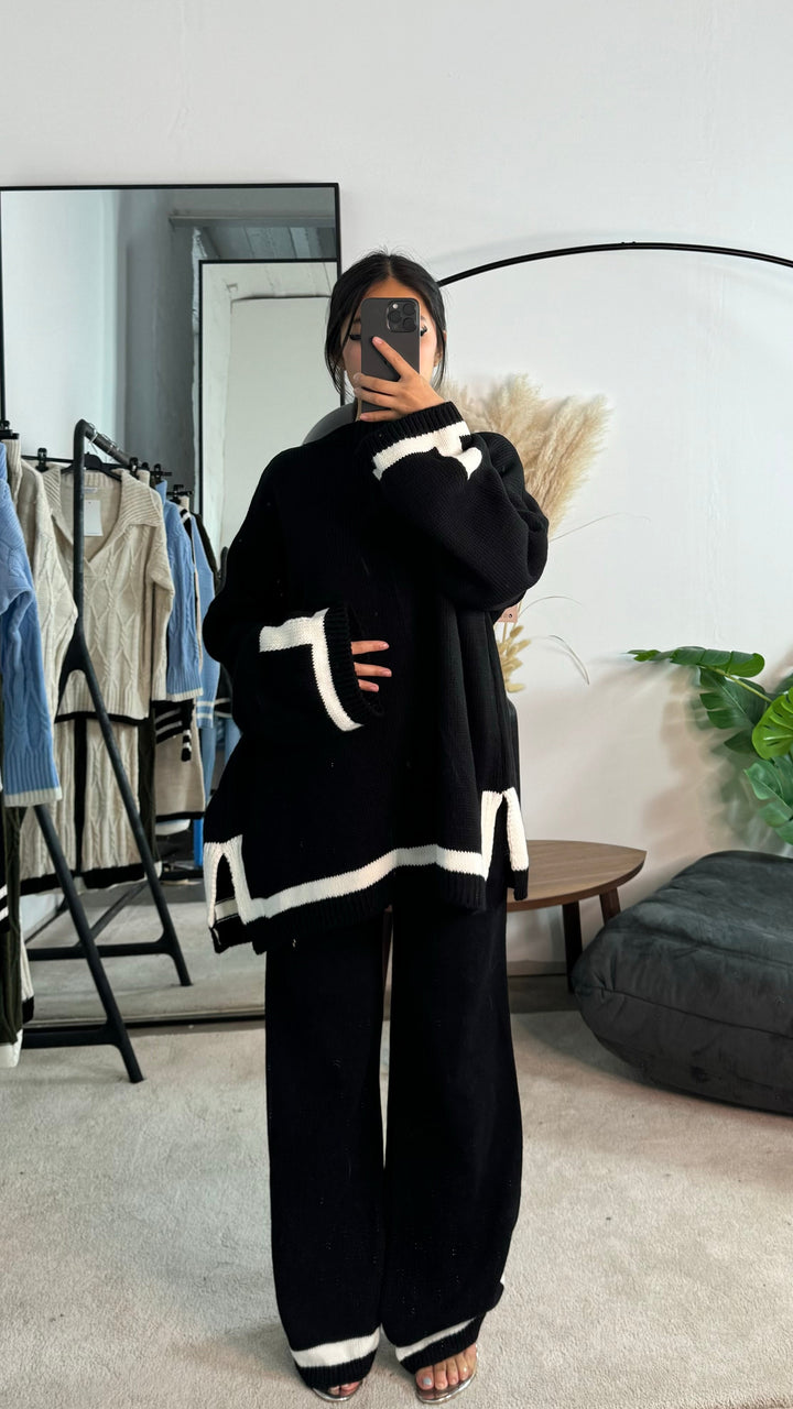 Levoire | Ensemble Lounge Helma Contrast Noir Une taille