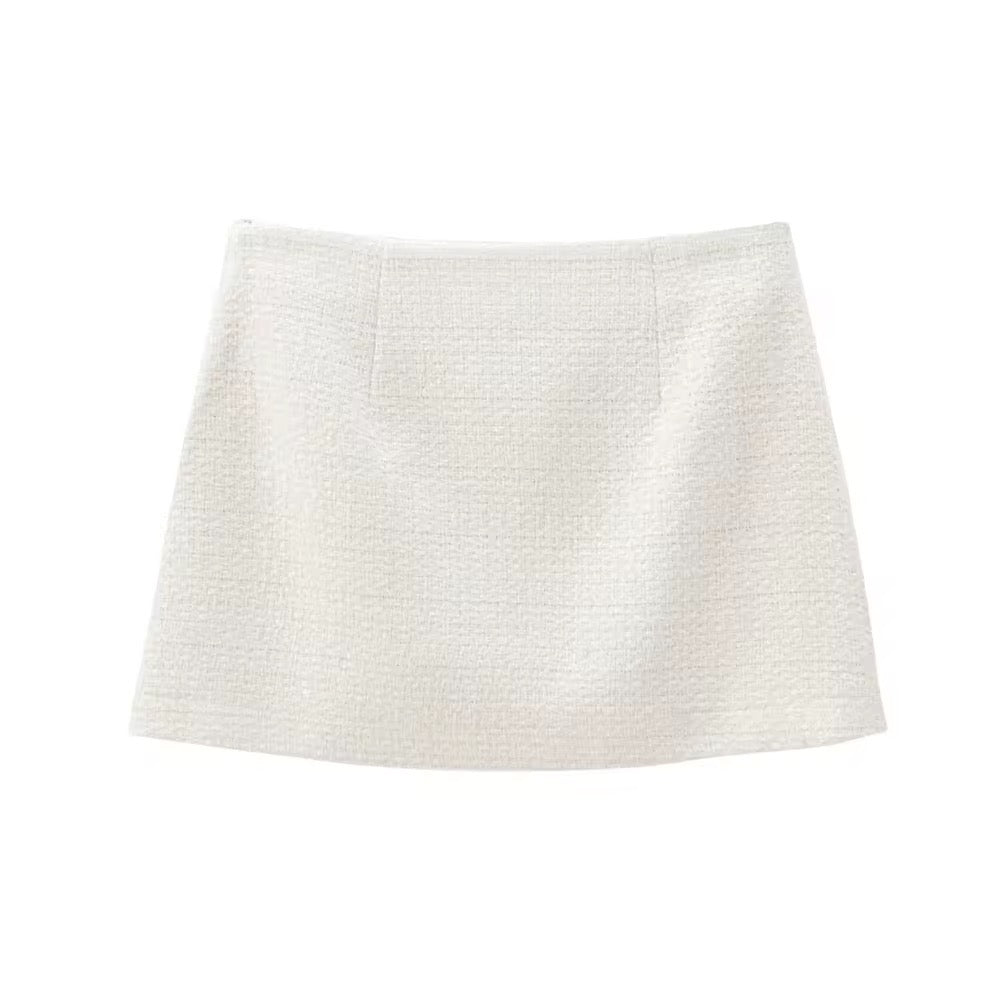 Levoire | Ensemble Élégant De Blazer Et Mini-Jupe En Blanc
