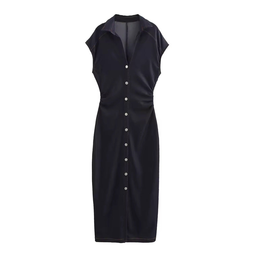 Levoire | Robe Chemise En Denim Avec Boutons