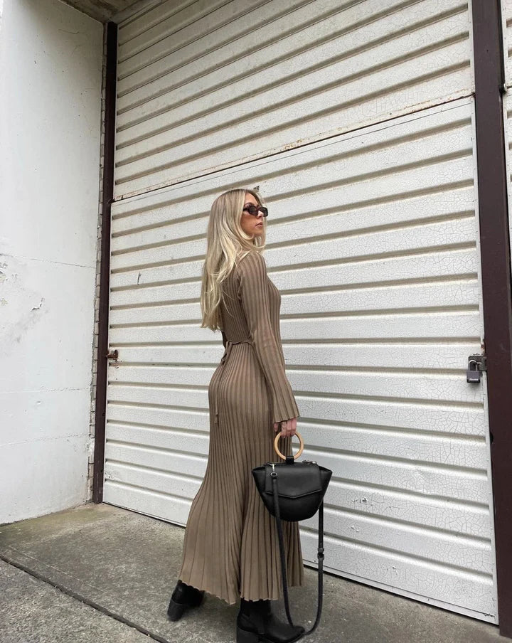 Levoire | Robe Maxi Élégante Khaki