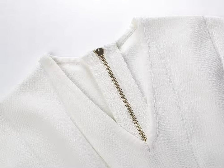 Levoire | Robe Midi Élégante Avec Des Boutons Dorés