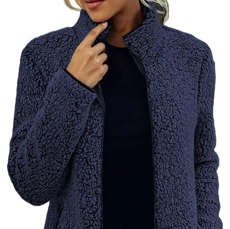 Levoire | Veste Polaire Longue À Manches Longues Chaude Avec Poches Gris d'avoine