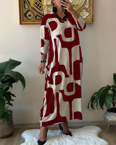 Levoire | Robe À Manches Longues Et Imprimé
