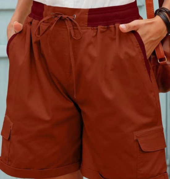 Levoire | Short Cargo Utility Femme Pantalon Court Rot