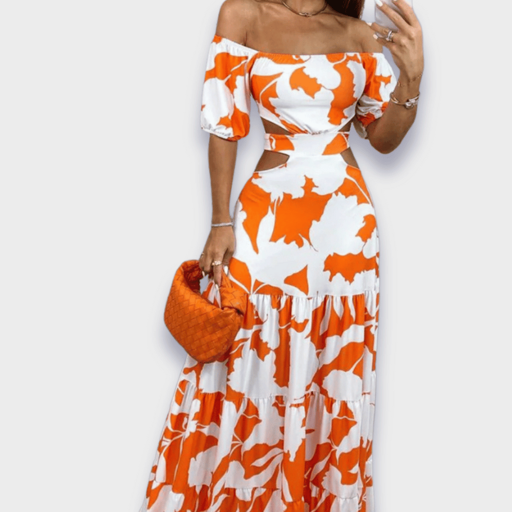Levoire | Robe Ajustée En Tissu Premium Orange