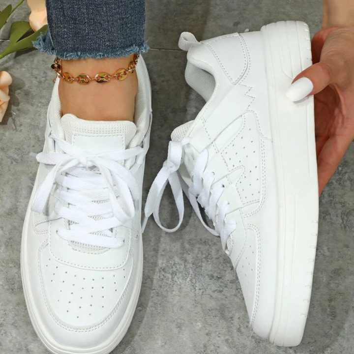 Levoire | Baskets Légères Colorées Pour - Femmes - À Lacets Blanc