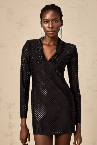 Levoire | Robe Mini Tricotée À Décolleté V Profond Décoré