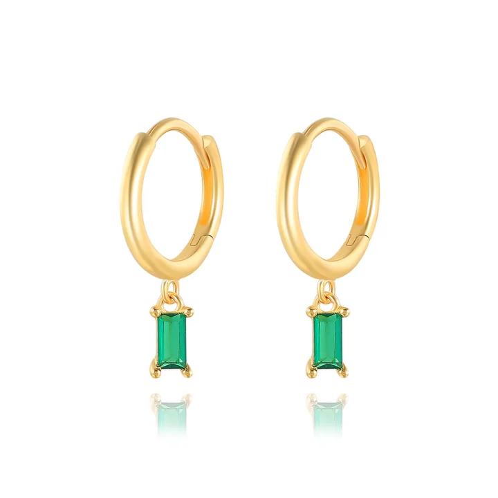 Levoire | Boucles D'Oreilles Carrées En Zircon Élégant