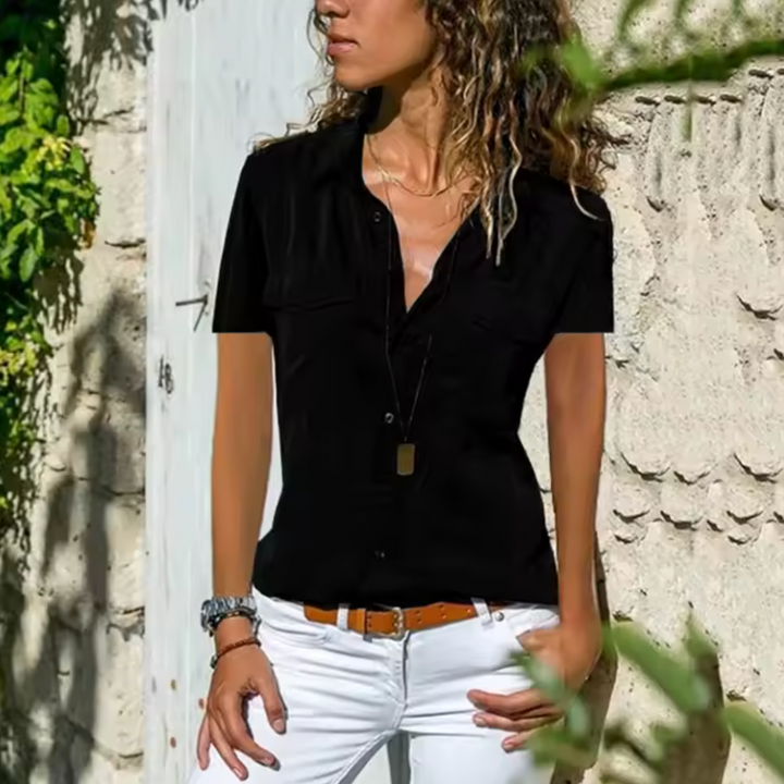 Levoire | Chemise À Manches Courtes Avec Style Noir