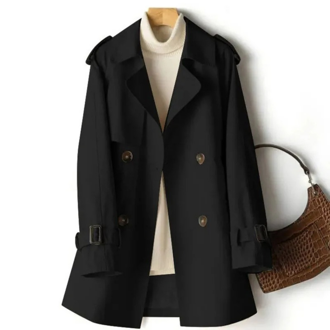 Levoire | Trench-Coat Décontracté Mi-Long noir