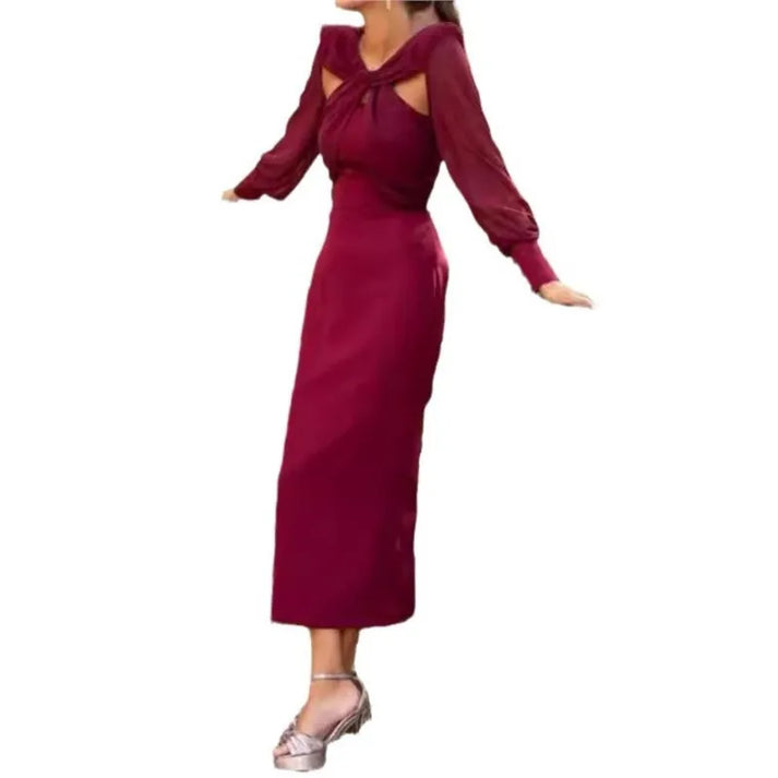 Levoire | Robe Midi Avec Motif De Découpe Subtil