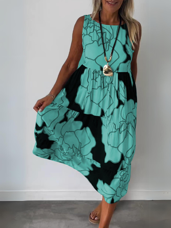 Levoire | Robe À Motif Floral Élégant Pour L'Été Vert