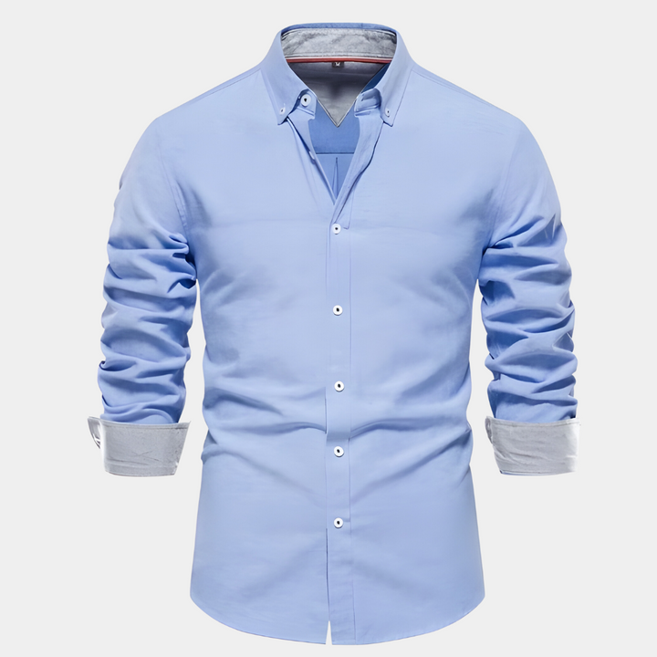 Levoire | Élégante Chemise à Manches Longues Bleu