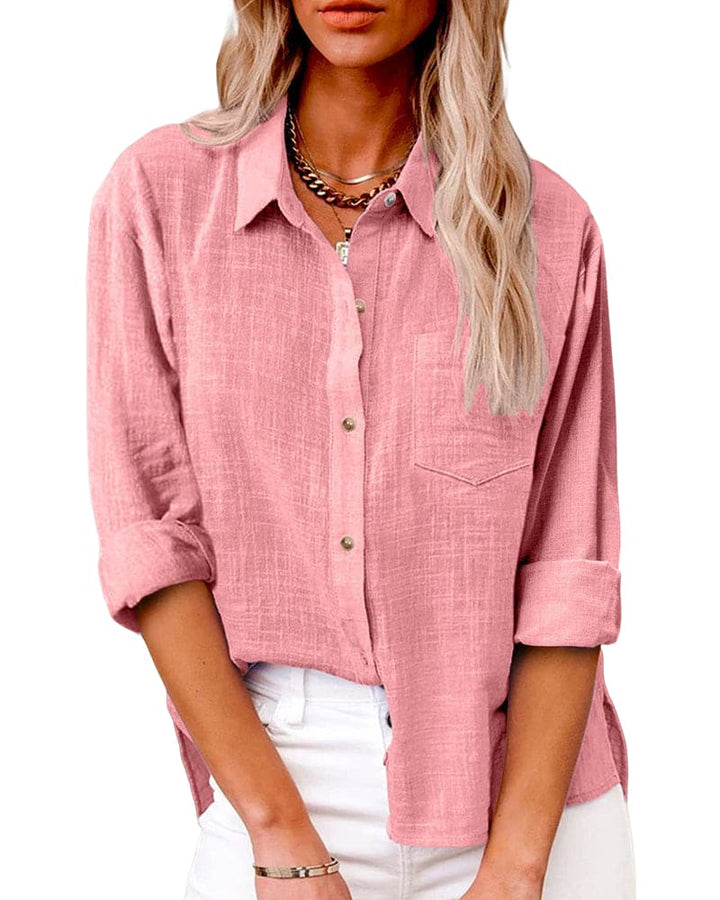 Levoire | Blouse Coton Et Lin Rosa