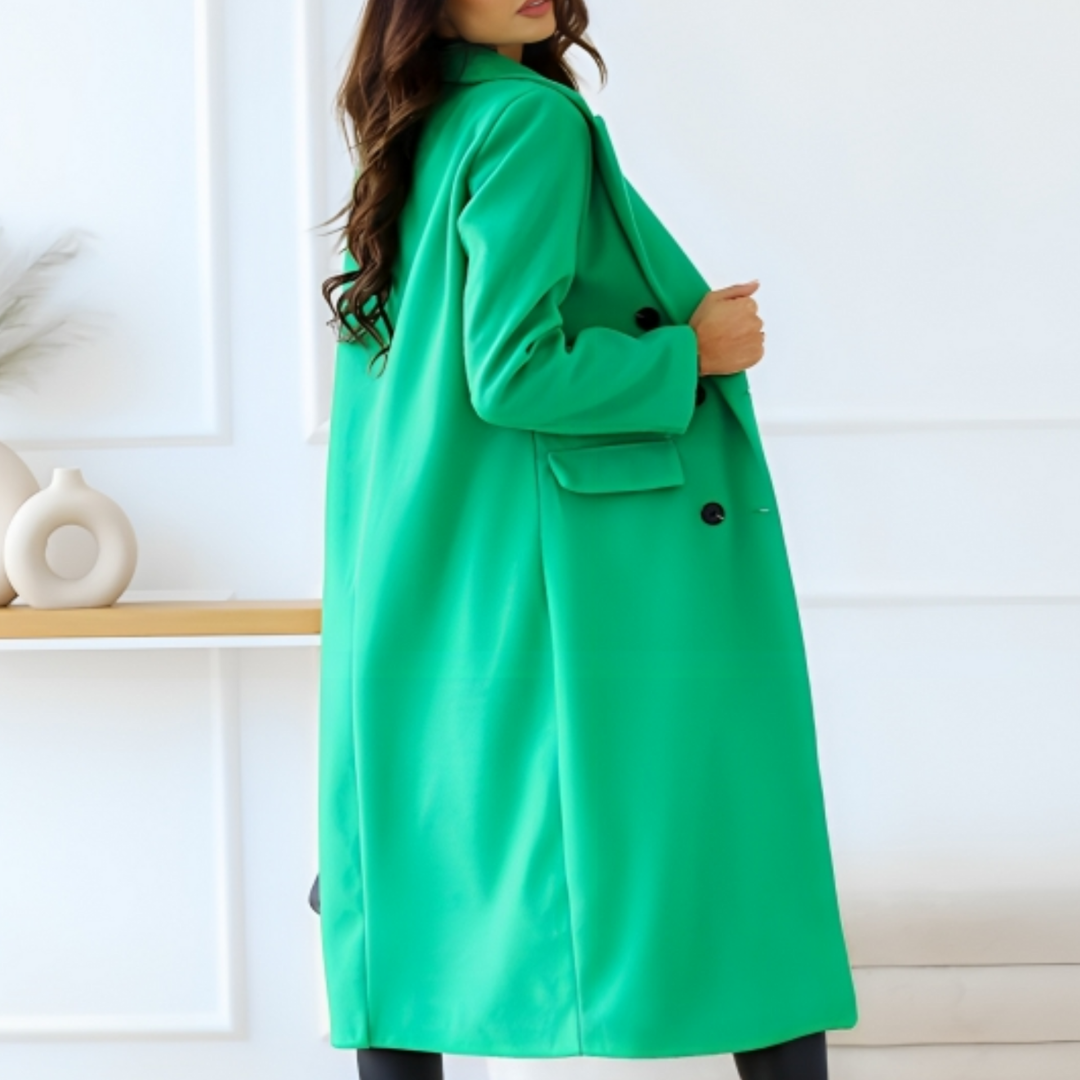 Levoire | Manteau Élégant Long Pour Femme Vert
