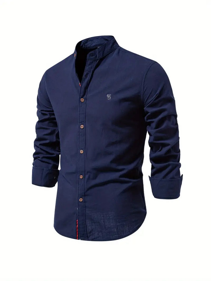 Levoire | Chemise classique pour homme pour chaque saison, confortable et décontractée Bleu marine