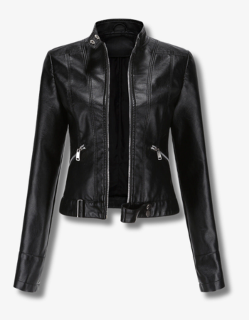 Levoire | Blouson En Cuir Élégant Pour Le Style Urbain Noir