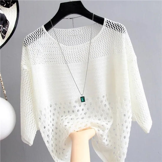 Levoire | Haut sans manches en tricot d'été pour femmes, blouse élégante pour femmes Blanc Taille unique