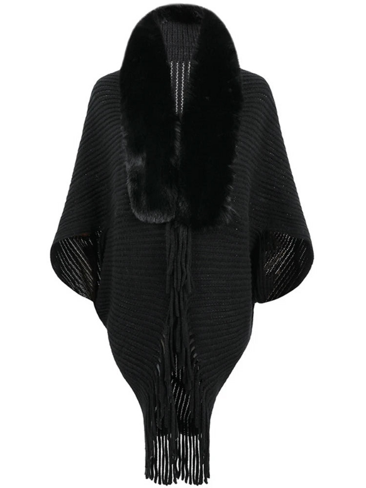 Levoire | Long Cardigan Femmes Style Classique Noir Taille unique