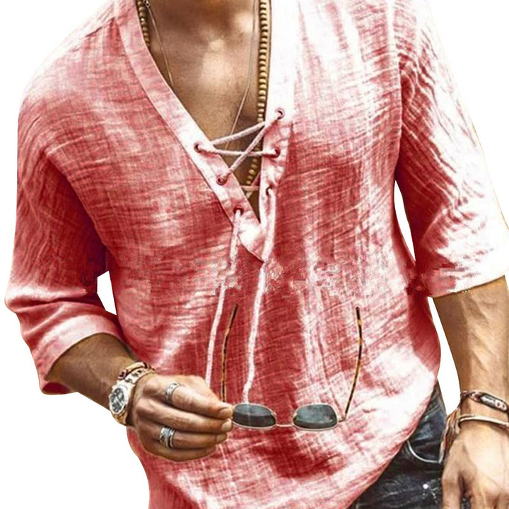 Levoire | Chemise d'été pour hommes Une chemise élégante et aérée pour hommes Rosa