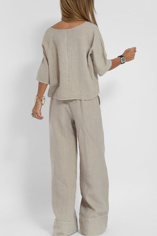 Levoire | Femmes Ensemble Léger Deux Pièces Avec Pantalon Taille Haute Pour Femmes