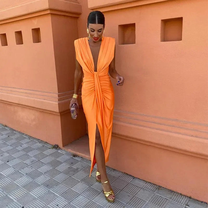 Levoire | Robe Cocktail Verfokt Orange