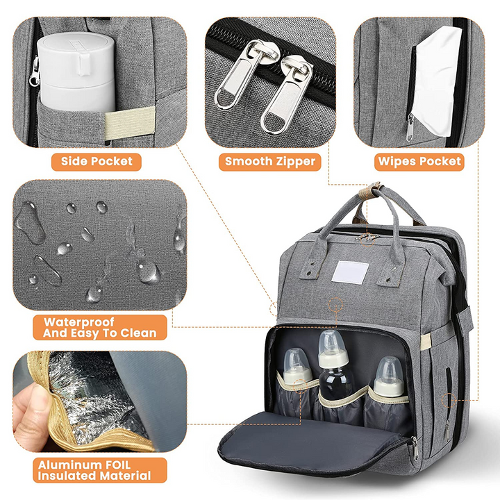 Levoire | Le tout-en-un sac à langer intelligent Sac pratique avec station à langer