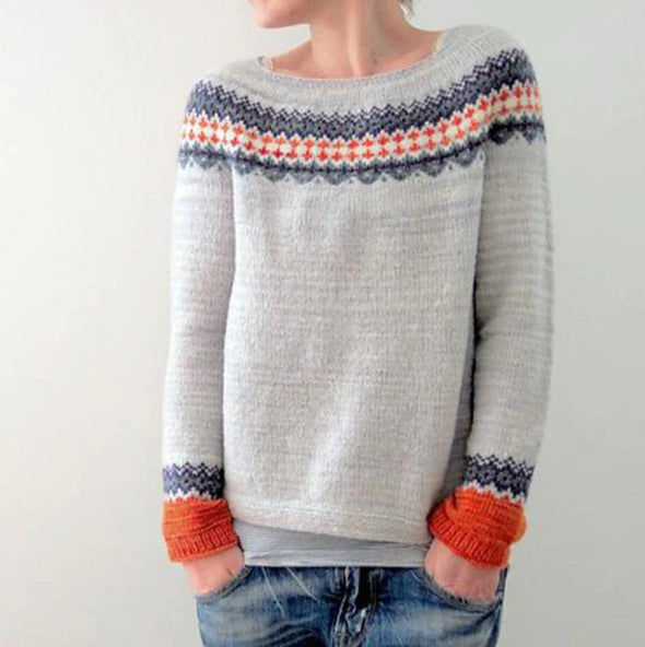 Levoire | Pull Rétro Confortable Pour Femmes Gris