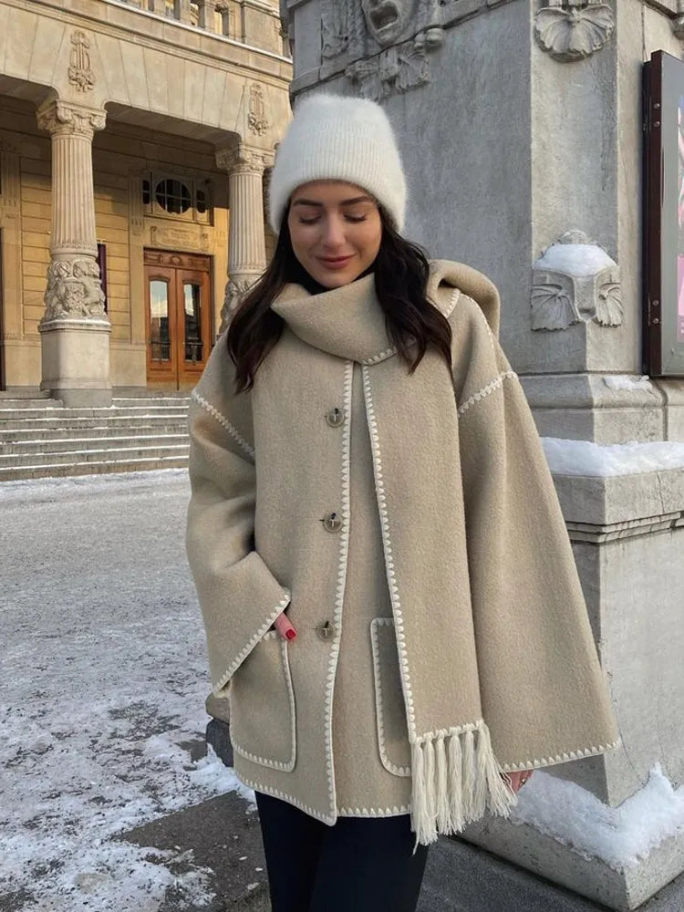 Levoire | Élégante Manteau D'Automne En Laine De Luxe Long Pour Femmes