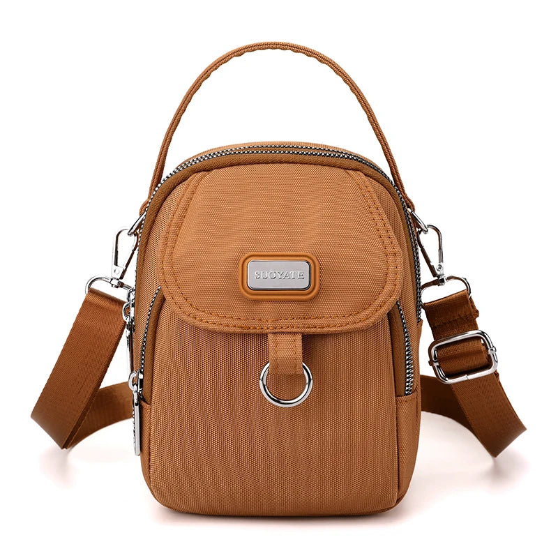 Levoire | Sac mini 3 en 1 pour femmes à la mode, bandoulière réglable et élégant Marron clair