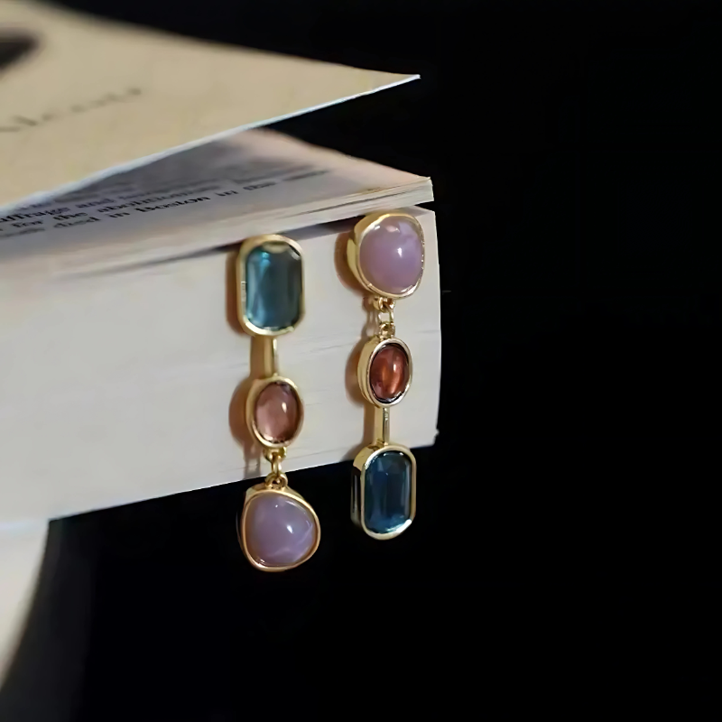 Levoire | Pendent Boucles D'Oreilles Avec Pierres Colorées