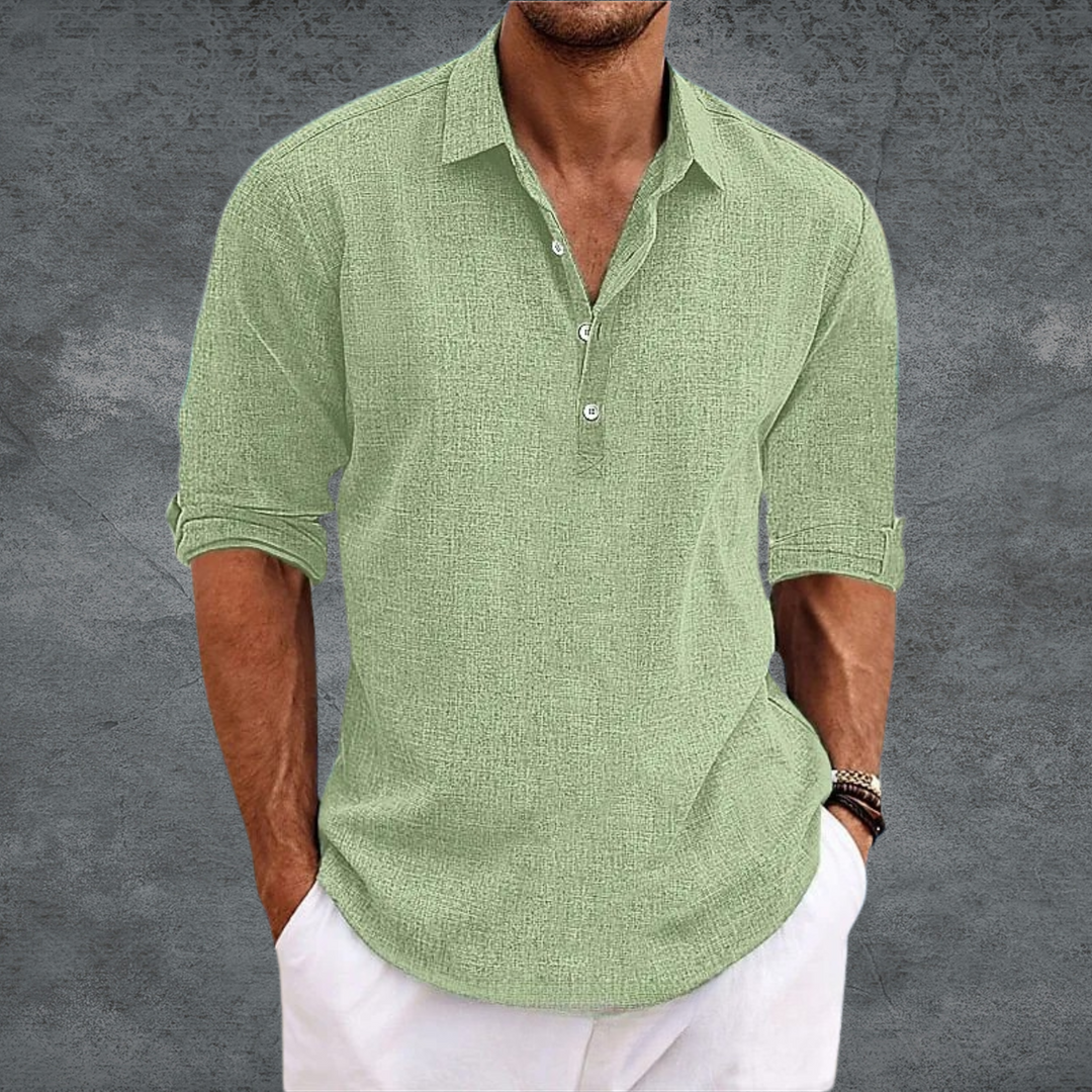 Levoire | Chemise Élégante Et Décontractée Vert Clair