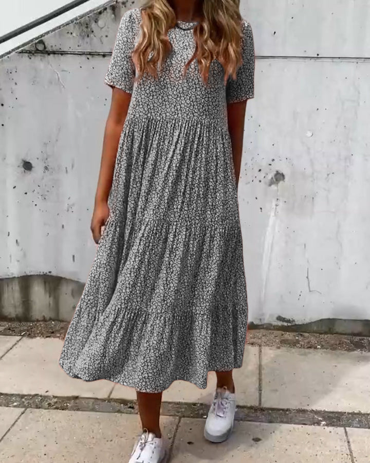 Levoire | Robe À Manches Courtes Avec Motif Floral