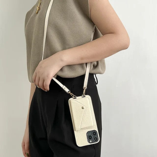 Levoire | Femmes Chic Housse de Téléphone Crossbody avec Corde pour Femmes Beige