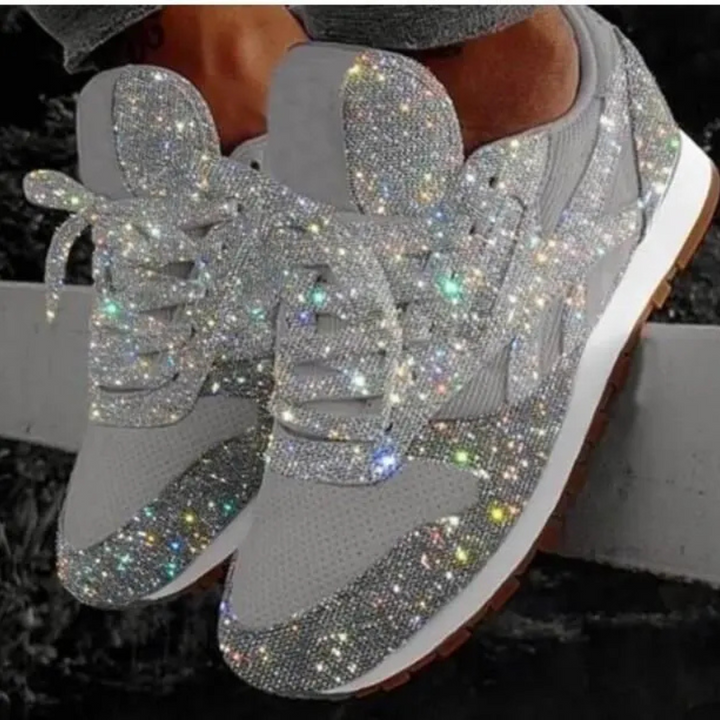 Levoire | Baskets À Paillettes Pour - Femmes - À Lacets Argent