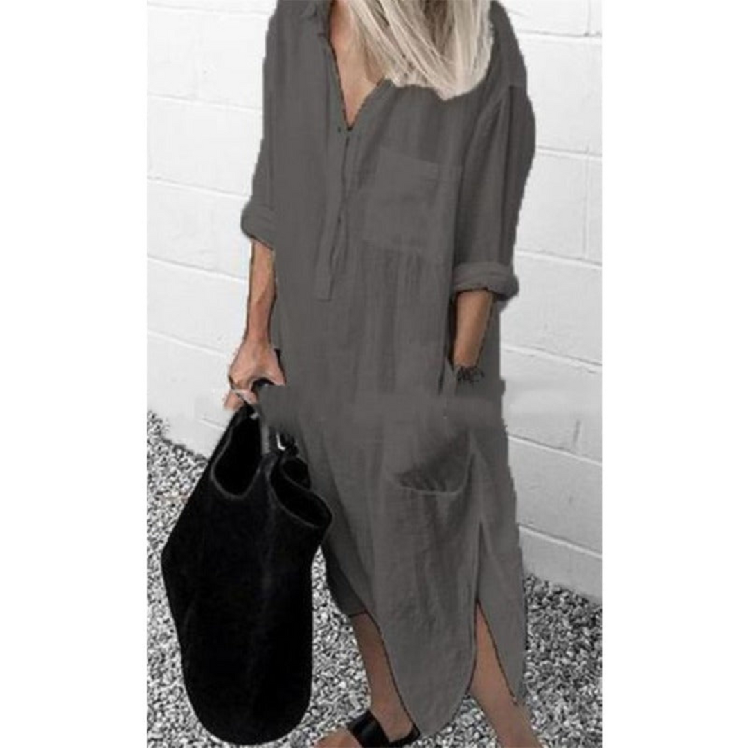 Levoire | Élégant Robe D'Été Longue gris