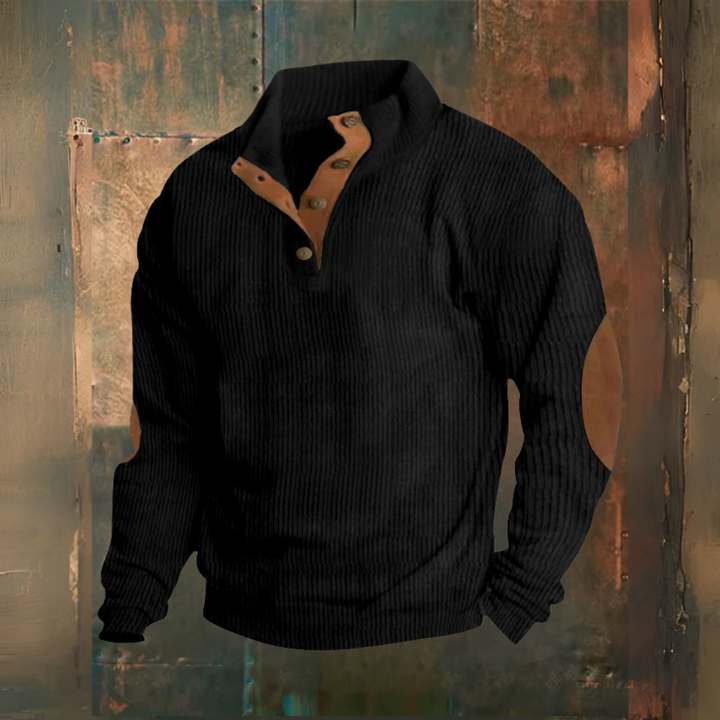 Levoire | Pull Avec Col À Agrafe Noir